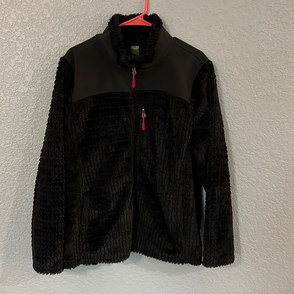 Made for Life Black faux fur jacket - XL